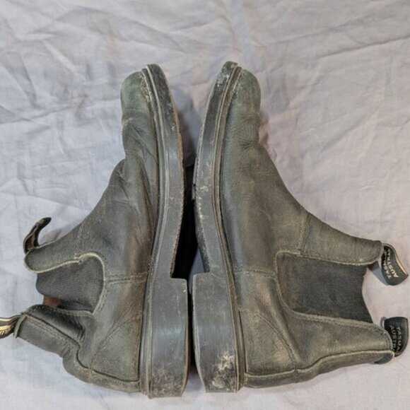 Blundstone Black Leather Slip On Chelsea Boots Size 6 - Picture 3 of 6